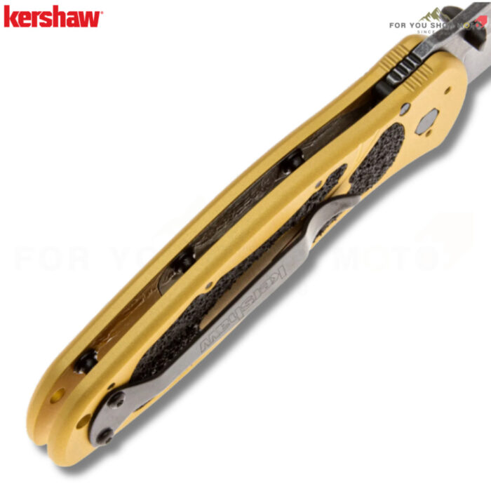 มีดพับ Kershaw Blur USA Made ใบมีด 14C28N / MagnaCut 3.4นิ้ว ด้าม Aluminum สี BlackWash / Gold / Navy Blue SpeedSafe EDC