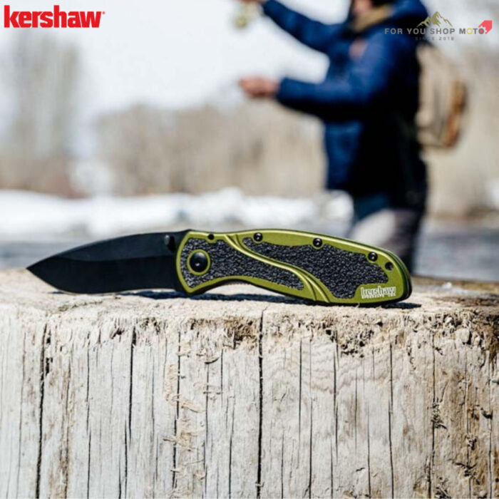 th-11134207-81ztd-ms3vyy9eku8676-2.jpg มีดพับ Kershaw Blur Olive Drab / Black (รุ่น 1670OLBLK) ด้ามสีเขียวโอลิฟ ใบดำ DLC เหล็ก 14C28N แท้ Made in USA