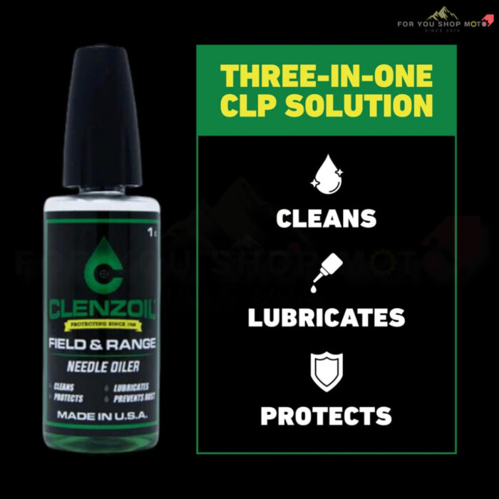 น้ำมันดูแลปืน Clenzoil Field & Range CLP Needle Oiler (1 oz / 30 ml) หัวเข็มแม่นยำ ล้าง หล่อลื่น กันสนิม Gunoil