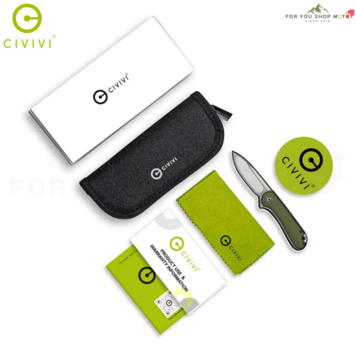 มีดพับ CIVIVI Mini Praxis ใบมีด D2 / Damascus 2.98 นิ้ว ด้าม G10 / Ultem / Wood ระบบ Liner Lock Flipper Knife EDC