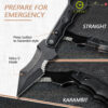 มีดพก CIVIVI Orthrus มีดใบตาย Fixed Blade ใบมีด Nitro-V 3.76 นิ้ว ด้าม G10 พร้อม Black Kydex Sheath รุ่น C20037B-1