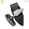 มีดพก CIVIVI Typhoeus Adjustable Fixed Blade ใบมีด 14C28N / Damascus 2.27 นิ้ว Dagger ด้าม G10 / Aluminum พร้อมซองหนังดำ
