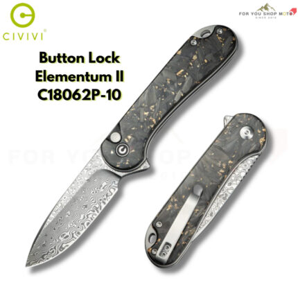 th-11134207-81ztd-msp64zm3ku114c-2.jpg มีดพับ CIVIVI Button Lock Elementum II ใบมีด Damascus 2.96นิ้ว ด้าม Carbon Fiber & Resin EDC รุ่น C18062P-10