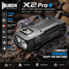 Wuben X2 Pro+ ไฟฉาย EDC แม่เหล็ก พกพาความสว่างสูงสุด 1500 Lumens ปรับแสงไร้ระดับ ไฟข้างขาว-แดง ชาร์จ Type-C กันน้ำ IP65