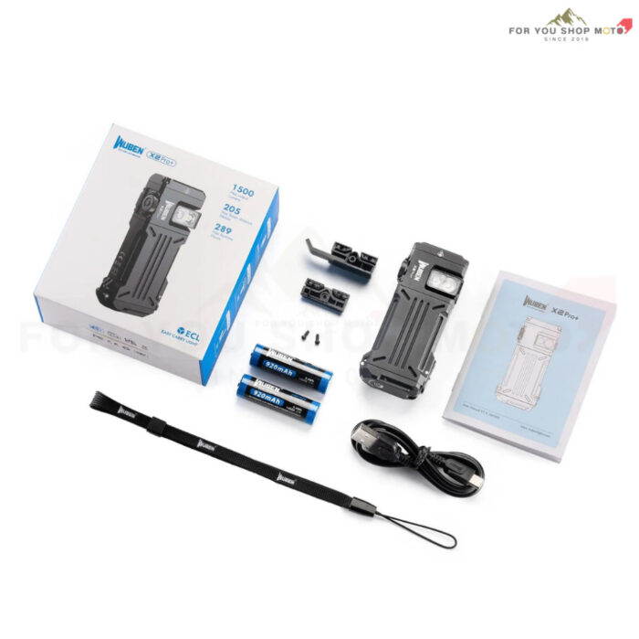 Wuben X2 Pro+ ไฟฉาย EDC แม่เหล็ก พกพาความสว่างสูงสุด 1500 Lumens ปรับแสงไร้ระดับ ไฟข้างขาว-แดง ชาร์จ Type-C กันน้ำ IP65