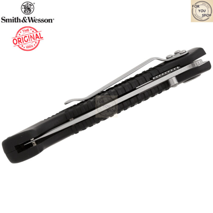 มีดพับ Smith&Wesson CKTAC ใบมีด Tanto 3.5" คมเรียบ ด้าม ABS Liner Lock สีดำ