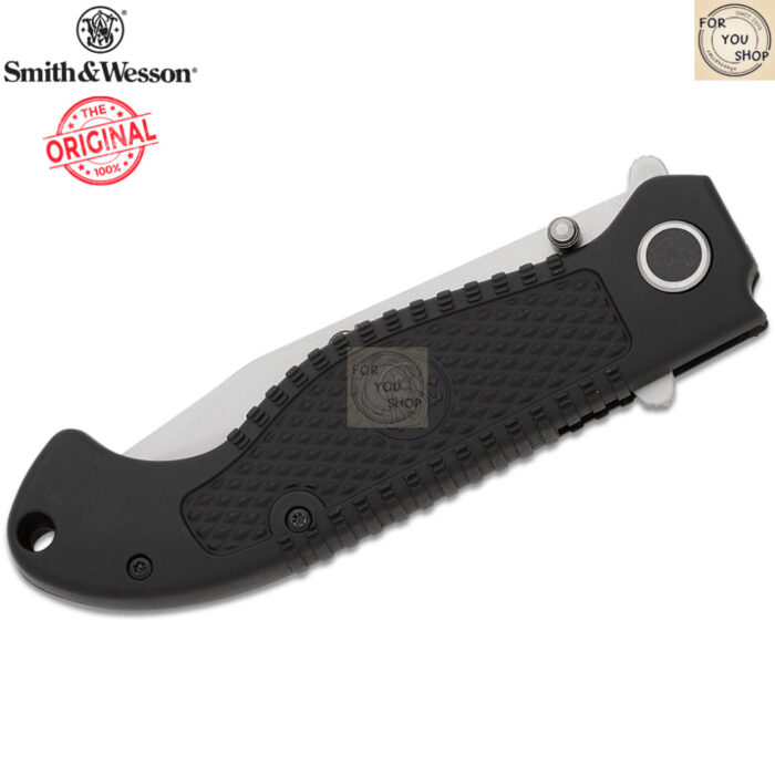 มีดพับ Smith&Wesson CKTAC ใบมีด Tanto 3.5" คมเรียบ ด้าม ABS Liner Lock สีดำ