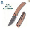 มีดพับ SRM Asika 411L-MN ใบมีด 14C28N ขนาด 3.46 นิ้ว ทรง Clip Point ด้าม Micarta ระบบ Crossbar Lock