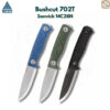 มีดพก SRM Bushcut 702T ใบมีด 14C28N 3.89นิ้ว ด้าม Micarta / G10 พร้อมซอง Kydex Fixed Blade Knife มีด Bushcraft Full Tang