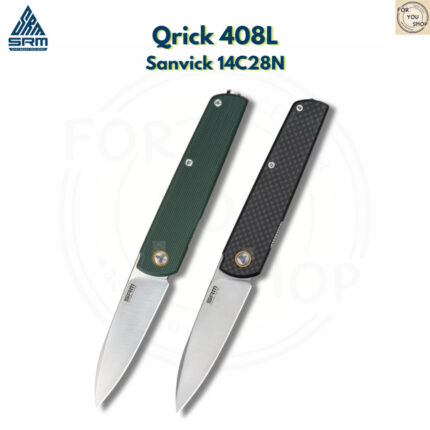 th-11134207-81zte-mpke8mwm4mbz42-2.jpg มีดพับ SRM Qrick 408L ใบมีด 14C28N 3.32นิ้ว ทรง Drop Point ด้าม G10 ระบบ Liner Lock ลูกปืน Ball Bearing EDC