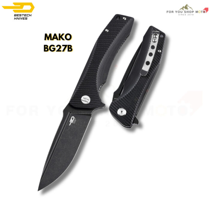 BESTECH KNIVES มีดพับรุ่น MAKO (BG27 Series) ด้าม G10 ใบมีด K110(D2) ทรง Drop Point ขนาด 3.74 นิ้ว (BG27B, BG27C, BG27D)