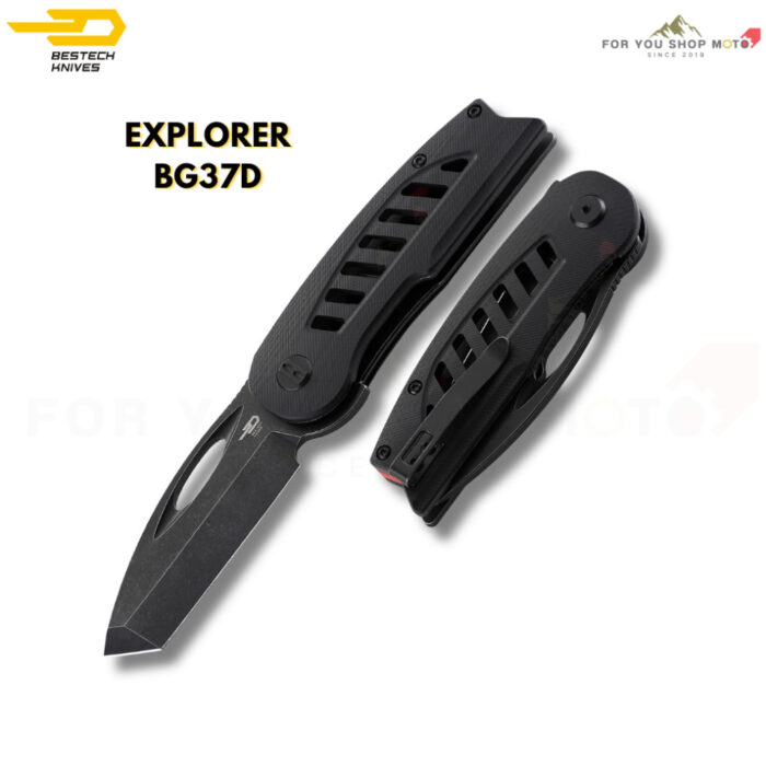 [BESTECH KNIVES] มีดพับรุ่น EXPLORER (BG37 Series) ด้าม G10 ใบมีดเหล็ก D2 ทรง Tanto ขนาด 2.87 นิ้ว EDC พกพาสะดวก
