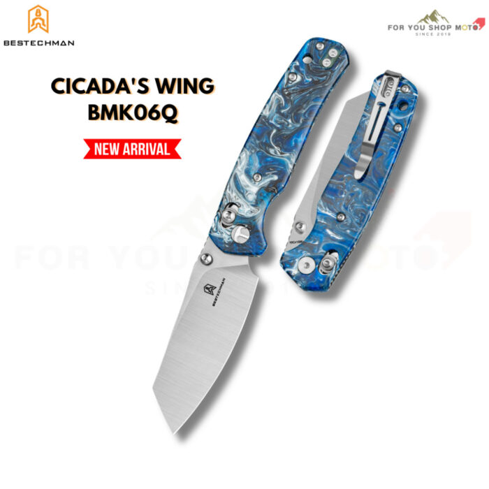 (มีส่งด่วน) มีดพับ Bestechman Cicada's Wing BMK06 ใบมีด 3.15 นิ้ว (Bar Lock) มีด EDC ดีไซน์พรีเมียม