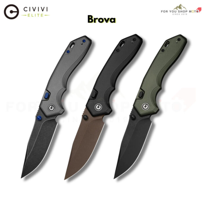New! มีดพับ CIVIVI ELITE Brova ใบมีด CPM S35VN 3.41 นิ้ว ด้ามอะลูมิเนียม Aluminum ระบบ Top Liner Lock Thumb Stud มีด EDC