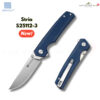มีดพับ SENCUT Stria ใบมีด D2 3.12 นิ้ว ด้าม G10 / Canvas Micarta ระบบ Liner Lock Flipper + Thumb Stud รุ่น S25112 มีดEDC