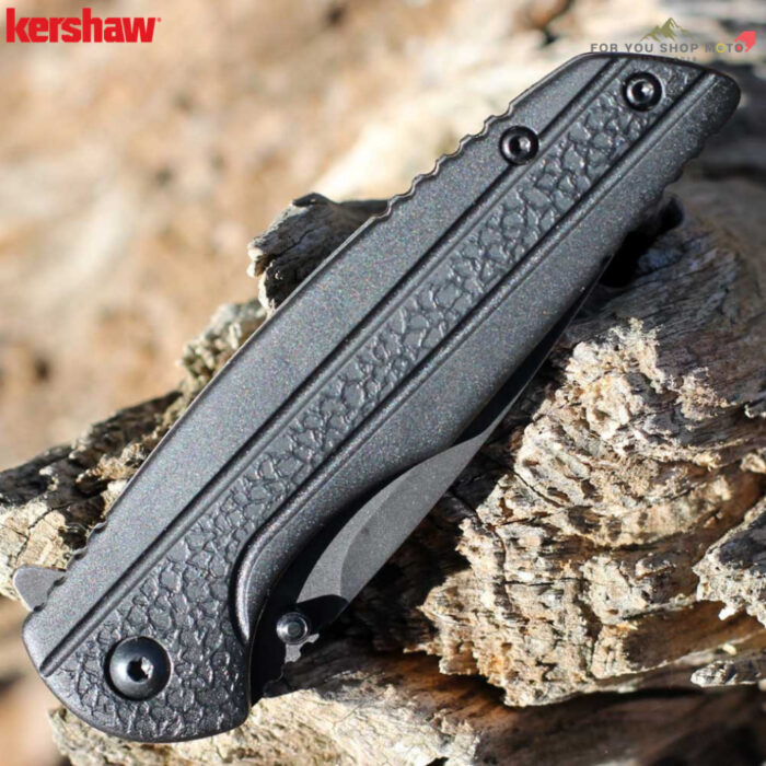 มีดพับ Kershaw Pushrod 1345 ใบมีด 8Cr13MoV 3นิ้ว BlackWash ด้าม FRN สีดำ ระบบ Assisted Opening EDC ของแท้ 100%