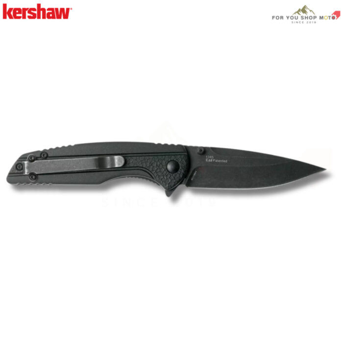 มีดพับ Kershaw Pushrod 1345 ใบมีด 8Cr13MoV 3นิ้ว BlackWash ด้าม FRN สีดำ ระบบ Assisted Opening EDC ของแท้ 100%