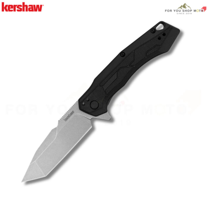 Kershaw Analyst (2062SW) มีดพับ EDC ใบมีด Tanto ผิว Stonewash ระบบช่วยเปิด SpeedSafe คลิปพกพาปรับได้ 4 ทิศทาง [ของแท้]