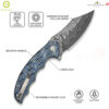 [New] มีดพับ CIVIVI Pentad ใบมีด Nitro-V / Damascus 3.48 นิ้ว ด้าม G10 / Micarta รุ่นใหม่ Flipper & Thumb Stud C24068