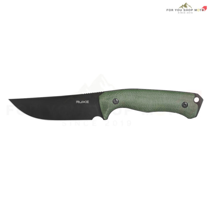 มีดใบตาย (Fixed Blade) Ruike Knife F186-MG ใบมีด D2 4.17 นิ้ว ด้าม Micarta (Green) พร้อมซอง ABS แท้ 100%