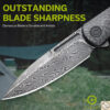 มีดพับ CIVIVI Caetus C21025C-DS1 ใบมีด Damascus 3.48นิ้ว ด้าม Carbon Fiber ระบบ Liner Lock Flipper Knife (Discontinued)