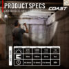 COAST Slayer Ultra ไฟฉายแรงสูง 2000 Lumens ชาร์จ USB-C ไฟฉาย EDC จอแบตเตอรี่ดิจิตอล POWERiQ แม่เหล็กในตัว
