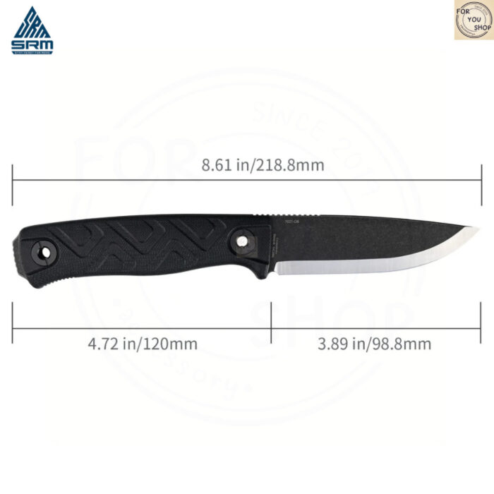 มีดพก SRM Bushcut 702T ใบมีด 14C28N 3.89นิ้ว ด้าม Micarta / G10 พร้อมซอง Kydex Fixed Blade Knife มีด Bushcraft Full Tang