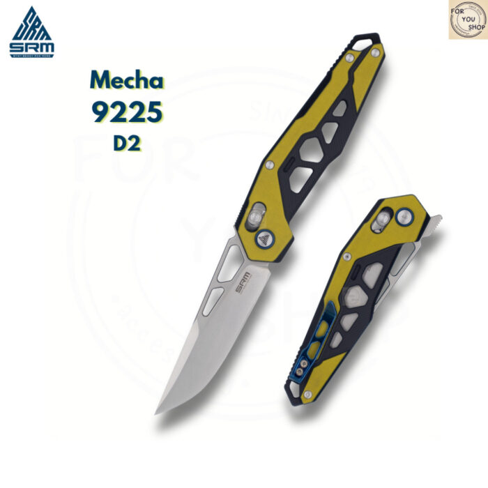 มีดพับ SRM Mecha 9225 ใบมีด D2 3.27นิ้ว ด้าม G10 ระบบ Crossbar Lock มีด EDC และ Outdoor
