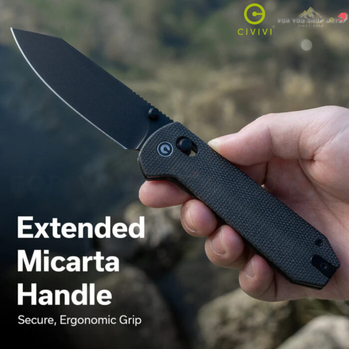 th-11134207-81ztf-mqzyy6cz0lj6e5-2.jpg มีดพับ CIVIVI Over Yonder ใบมีด Sandvik 14C28N 3.35 นิ้ว ด้าม Micarta / G10 ระบบ Crossbar Lock มีด EDC Outdoor knife