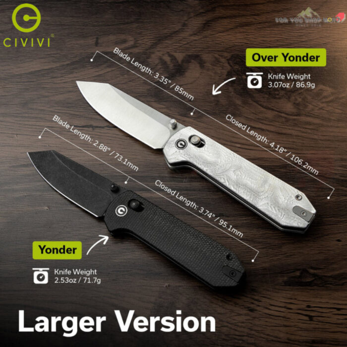 th-11134207-81ztf-mqzyy6d27s3wc1-2.jpg มีดพับ CIVIVI Over Yonder ใบมีด Sandvik 14C28N 3.35 นิ้ว ด้าม Micarta / G10 ระบบ Crossbar Lock มีด EDC Outdoor knife