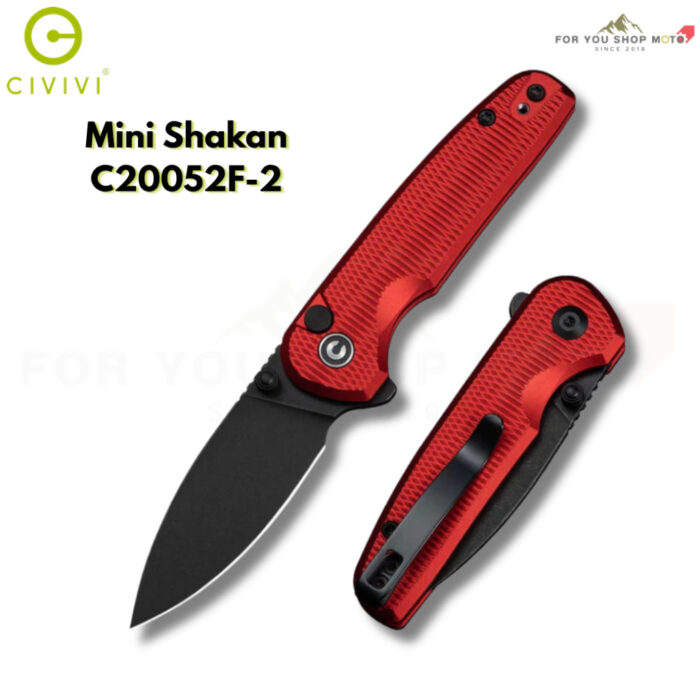 th-11134207-81ztf-mr1b2v2hudc445-2.jpg มีดพับ CIVIVI Mini Shakan ใบมีด Nitro-V / Damascus 2.48 นิ้ว ด้าม Aluminum อะลูมิเนียม ระบบ Button Lock มีด EDC