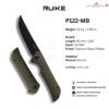 th-11134207-81ztf-mr4ip7pcyrk1fd-2.jpg มีดพับ RUIKE P122 ใบมีด Sandvik 14C28N 3.62 นิ้ว ด้าม Micarta ระบบ Flipper Liner Lock EDC (P122-MB / P122-ME / P122-MG)