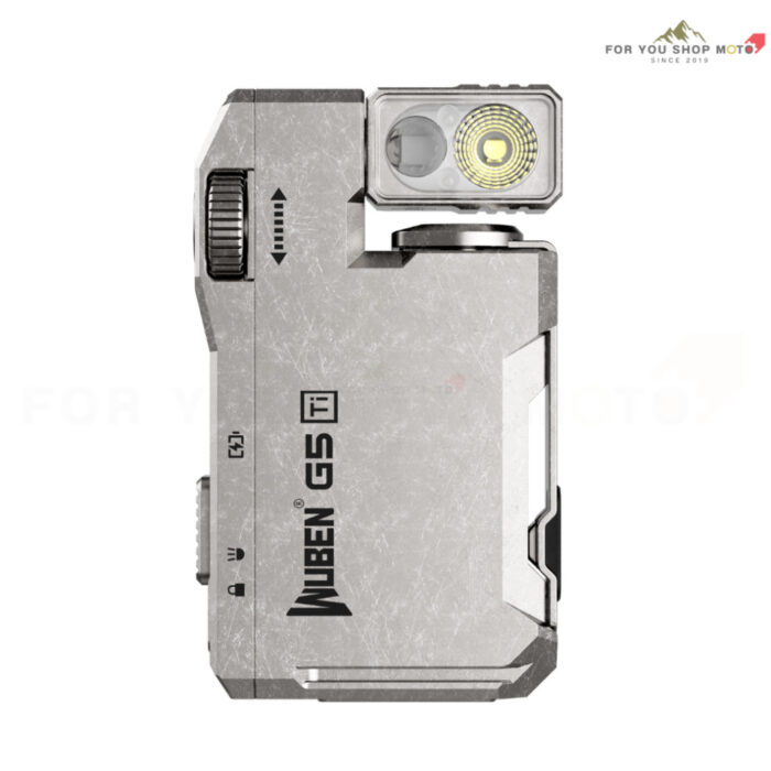 WUBEN G5 Titanium Edition ไฟฉาย EDC พกพา 400 Lumens วัสดุไทเทเนียม หัวหมุน 180° ชาร์จ Type-C (แสงขาว/RGB/Beacon)