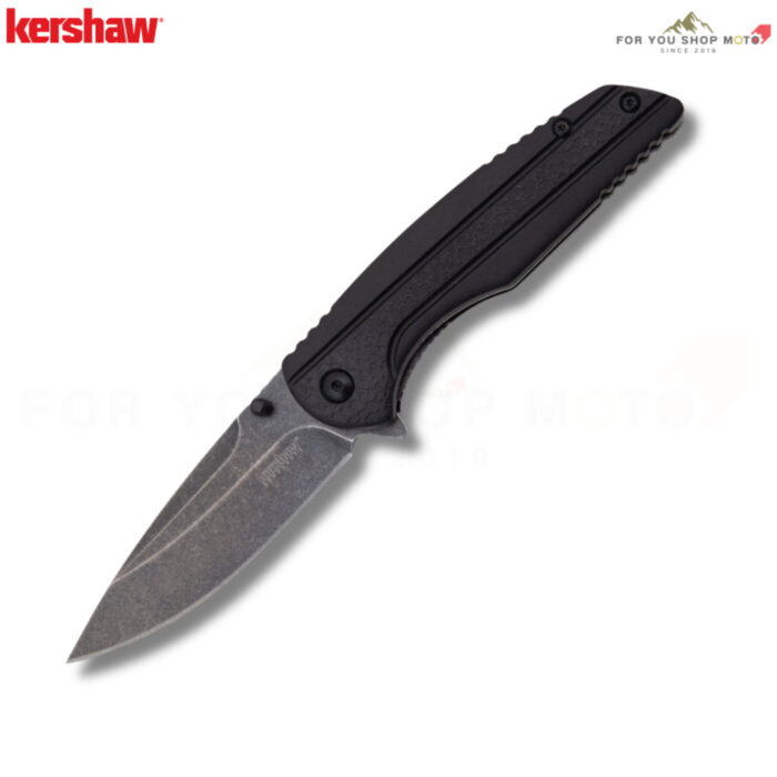 มีดพับ Kershaw Pushrod 1345 ใบมีด 8Cr13MoV 3นิ้ว BlackWash ด้าม FRN สีดำ ระบบ Assisted Opening EDC ของแท้ 100%