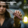 มีดพับ CIVIVI Mini Praxis ใบมีด D2 / Damascus 2.98 นิ้ว ด้าม G10 / Ultem / Wood ระบบ Liner Lock Flipper Knife EDC
