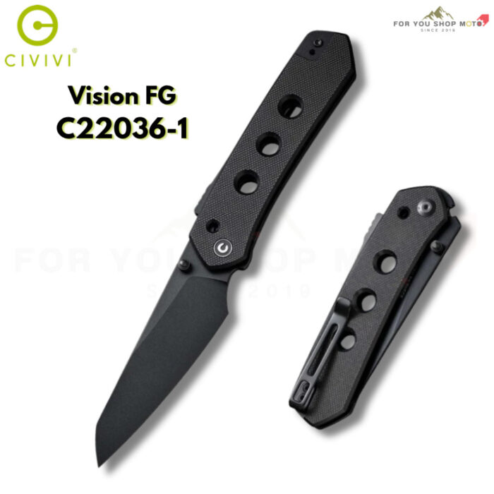 มีดพับ CIVIVI Vision FG EDC ใบมีด Nitro-V / Damascus 3.54 นิ้ว ด้าม G10 / Micarta / Ultem / Lexan Thumb Stud & Superlock