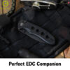 มีดพับ CIVIVI Triptych EDC ใบมีด 14C28N / Damascus 2.97 นิ้ว ด้าม G10 / Wood / Micarta ระบบ Button Lock Thumb Stud Flip