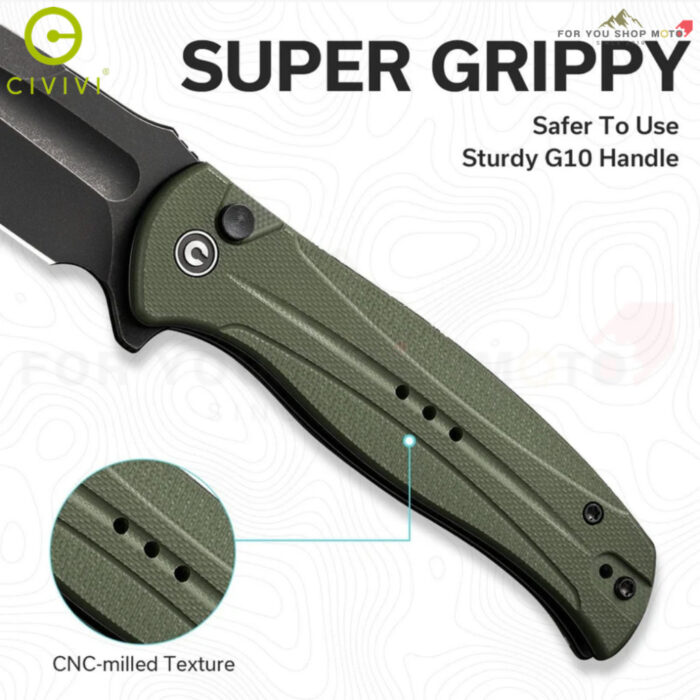 มีดพับ CIVIVI Incindie EDC ใบมีด 14C28N / Damascus 3.48 นิ้ว ด้าม G10 ระบบ Flipper & Button Lock รุ่น C23053