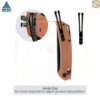 มีดพับ SRM Asika 411L-MN ใบมีด 14C28N ขนาด 3.46 นิ้ว ทรง Clip Point ด้าม Micarta ระบบ Crossbar Lock