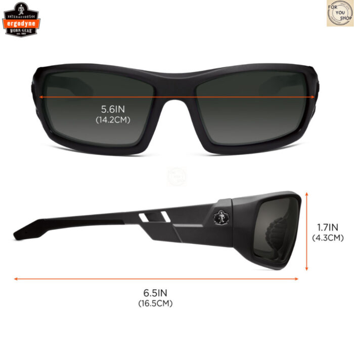 Ergodyne Skullerz ODIN Safety Glasses กรอบดำด้าน เลนส์ Smoke ANSI Z87.1+ แว่นยิงปืน Tactical แว่นตาเซฟตี้ กันกระแทก