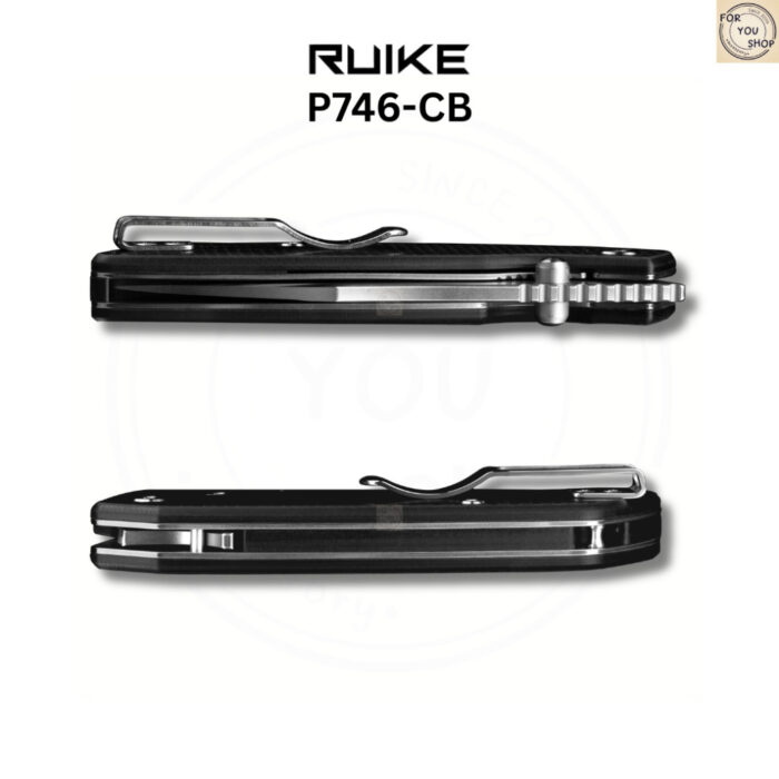 (New Products) มีดพับ RUIKE P746 ใบมีด 14C28N ขนาด 3.15 นิ้ว ด้าม Carbon Fiber พร้อม Front Flipper ระบบ Liner Lock EDC