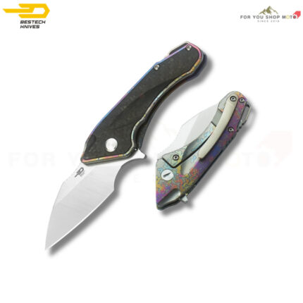 มีดพับ BESTECH GOBLIN BT1711D ด้าม Titanium สี Colorful ใบมีด CPM-S35VN