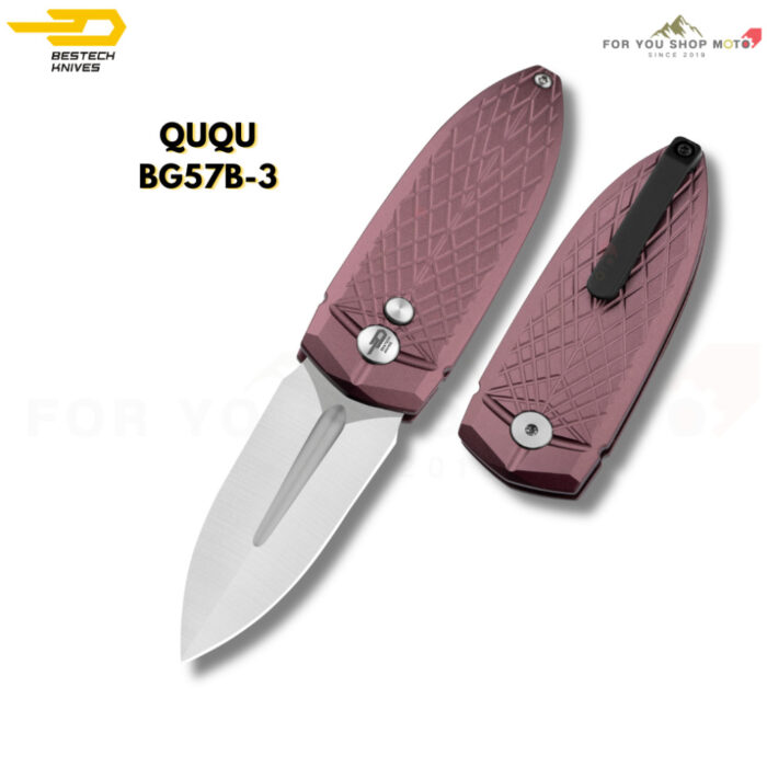 th-11134207-81ztg-mq3walsifcp839-2.jpg มีดพับ BESTECH QUQU (BG57B Series) ด้ามอลูมิเนียม ใบมีด 14C28N ระบบ Button Lock ใบมีด 2.20" ดีไซน์โดย Gogo มีดพก EDC