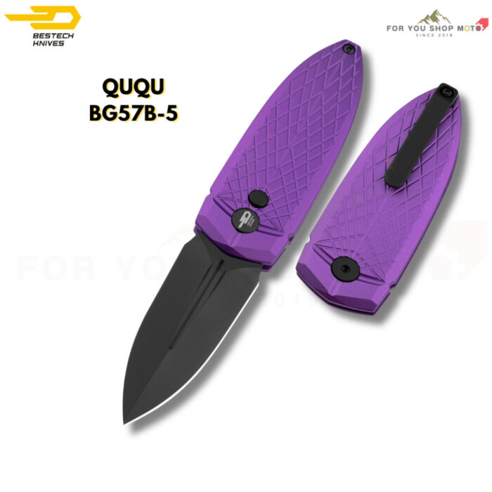 th-11134207-81ztg-mq3walstcnpcfe-2.jpg มีดพับ BESTECH QUQU (BG57B Series) ด้ามอลูมิเนียม ใบมีด 14C28N ระบบ Button Lock ใบมีด 2.20" ดีไซน์โดย Gogo มีดพก EDC