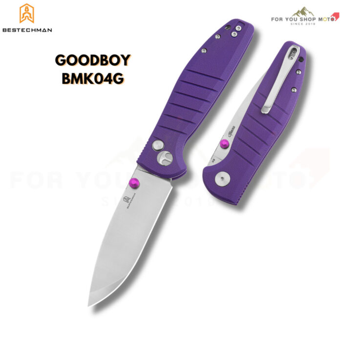 Bestechman Goodboy (BMK04) มีดพับ EDC เหล็ก D2 3.54นิ้ว ด้าม G10 ระบบ Button Lock ลื่นไหลด้วยลูกปืนเซรามิก