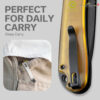 มีดพับ CIVIVI Button Lock Elementum II ใบมีด Nitro-V / Damascus 2.96นิ้ว ด้าม G10/Ultem/CarbonFiber/Aluminum (C18062P)