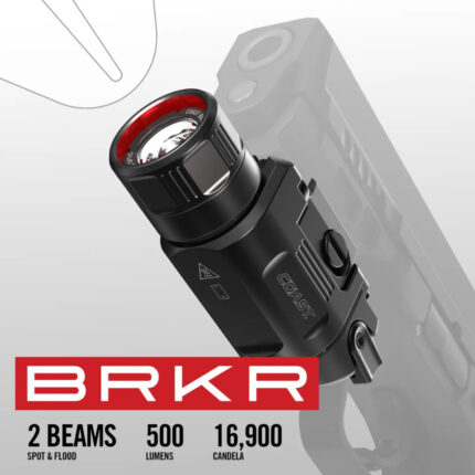 COAST PTX35R Pistol Light ไฟฉายติดราง 500 Lumens (รองรับราง Picatinny / Universal) ชาร์จได้ สลับปรับลำแสง Spot & Flood