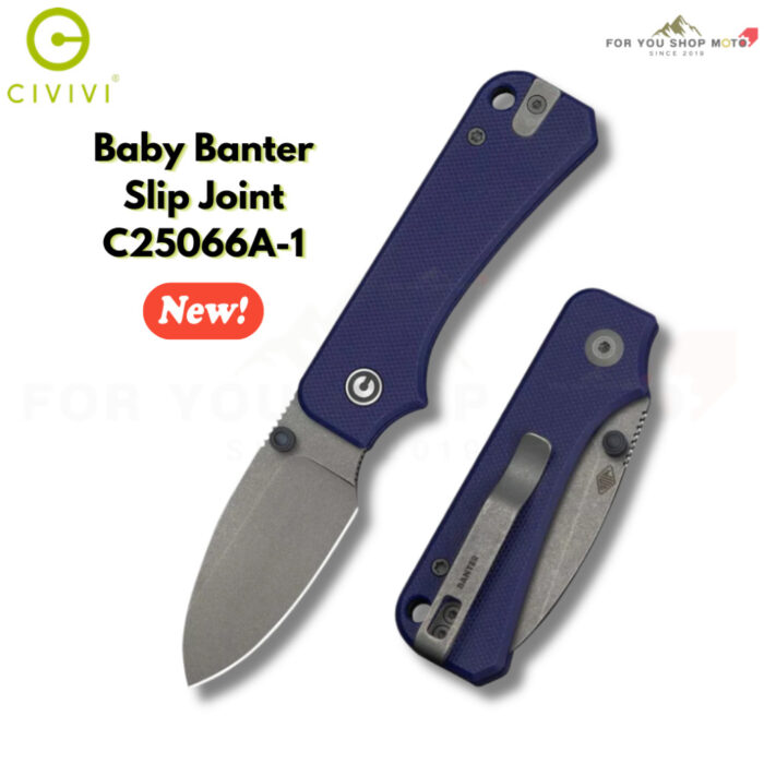 มีดพับ CIVIVI Baby Banter Slip Joint ใบมีด Nitro-V 2.34 นิ้ว ด้าม G10 / ไม้ Guibourtia Thumb Stud มีด EDC