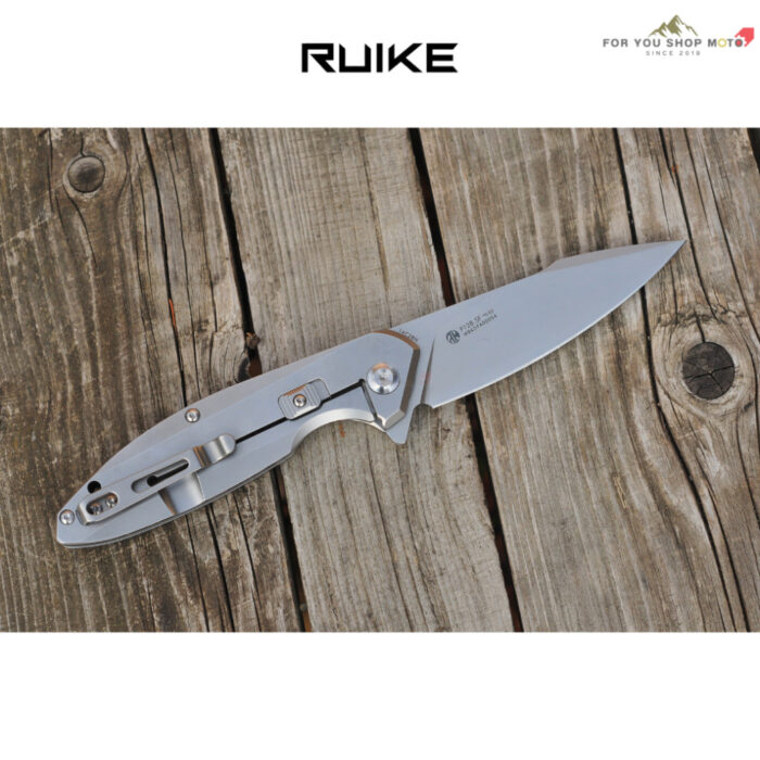 มีดพับ RUIKE P128 ใบมีด Sandvik 14C28N 3.66 นิ้ว ด้าม 420 Stainless Frame Lock Beta Plus Outdoor P128-SF / P128-SB