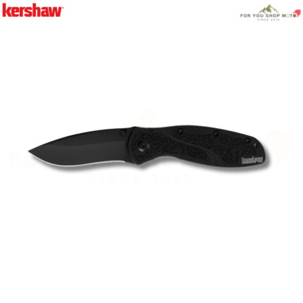 มีดพับ Kershaw Blur Black (รุ่น 1670BLK) ด้ามดำ ใบดำ DLC เหล็ก 14C28N แท้ Made in USA